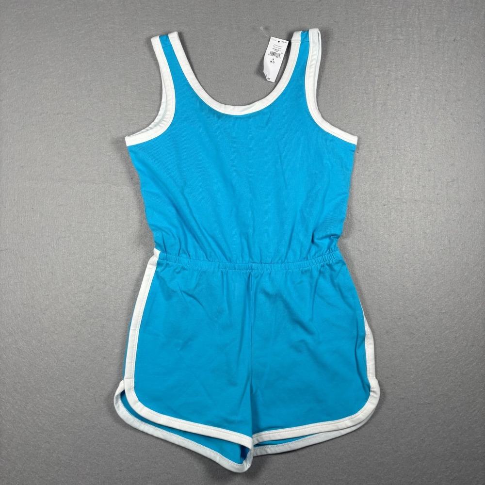 Gap Girls Cutout Romper Size Small 6/7 NWT Blue Athletic Jumpsuit New Casual